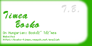 timea bosko business card